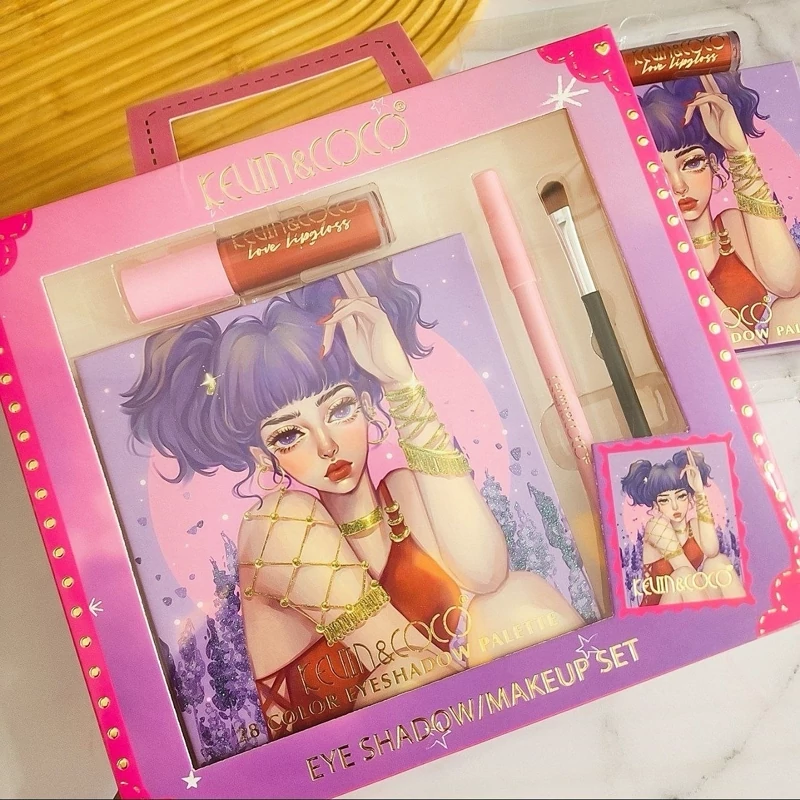 ست 4 تکه آرایشی KEVIN COCO مدل Pink Blonde