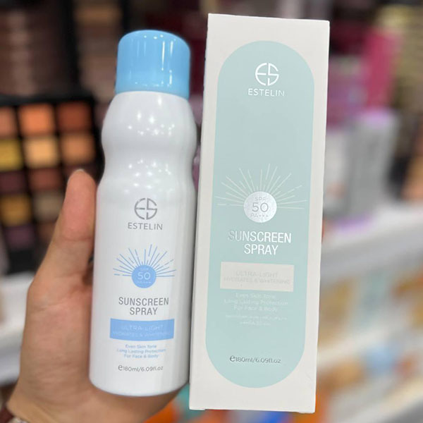 اسپری ضدآفتاب فوق سبک و ضدلک بی رنگ استلین spf50