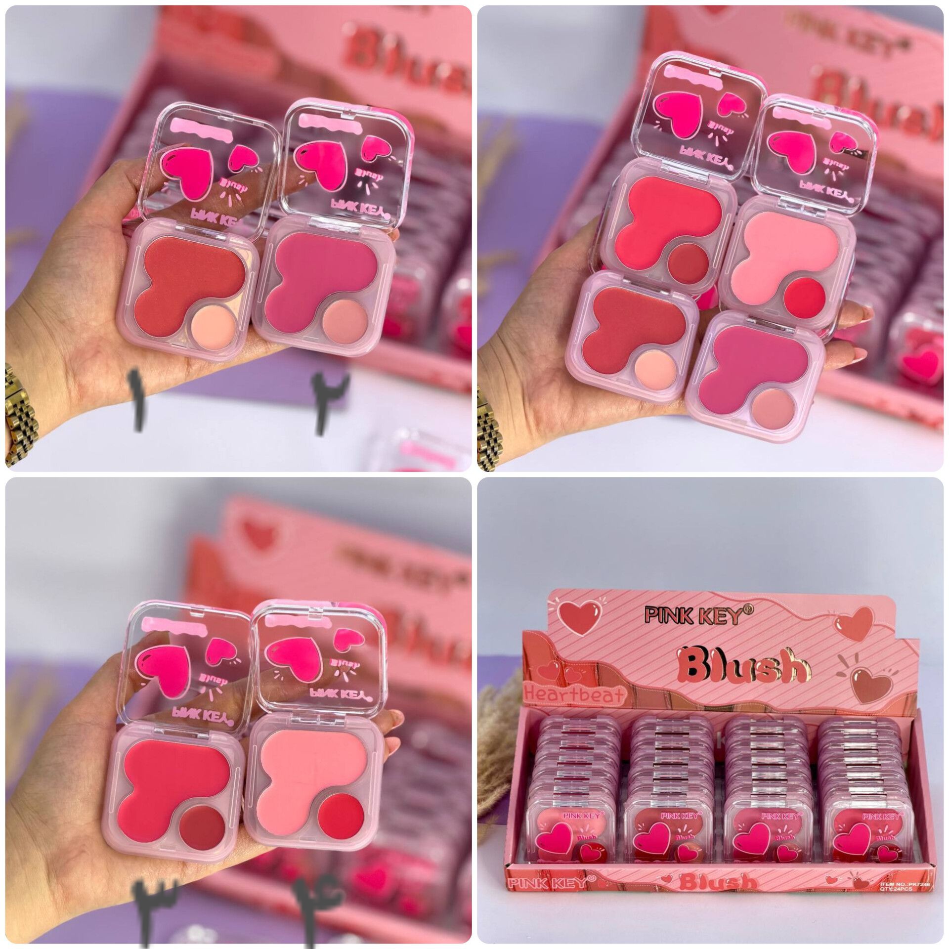 💗 رژگونه قلبی پینکی 💗🎀
